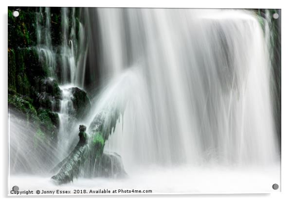 Long exposure of a waterfall, Peak District No3 Acrylic by Jonny Essex