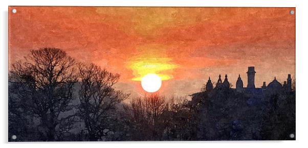 Sunset Scene Acrylic by Paula Palmer canvas