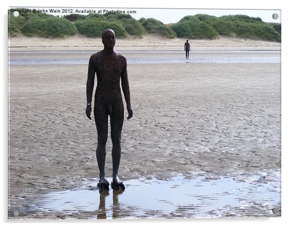 Antony Gormley's Another Place Acrylic by John Wain