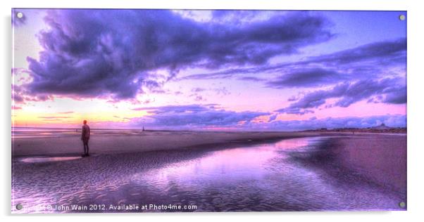 Antony Gormleys Sunset Acrylic by John Wain