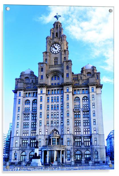 Iconic Royal Liver Building Acrylic by John Wain