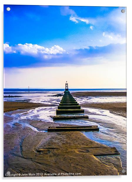 Crosby Pier Acrylic by John Wain