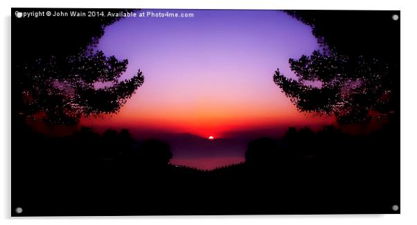 Sunset in Paradise. Acrylic by John Wain