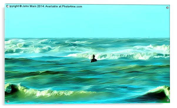 In the Surf Acrylic by John Wain