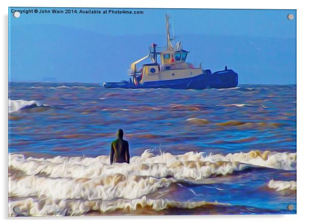 Mersey Tug Boat Acrylic by John Wain