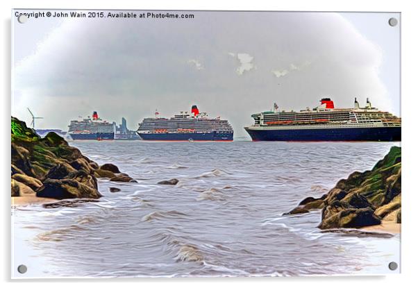 Three Queens (Digital Art) Acrylic by John Wain