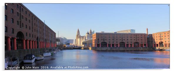 Royal Albert Dock, Liverpool Acrylic by John Wain