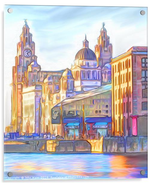 World famous Three Graces (Digital painting) Acrylic by John Wain