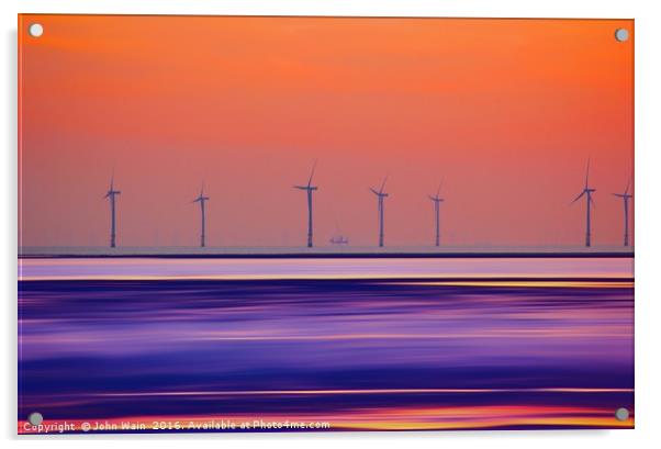 Windmills to the Sun (Digital Art) Acrylic by John Wain