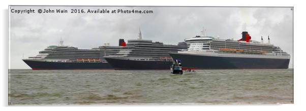  Three Queens at Sea (Digital Art) Acrylic by John Wain