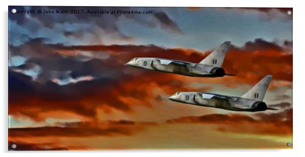 TSR2 at sunset (Digital Art) Acrylic by John Wain