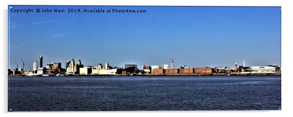Liverpool Waterfront Acrylic by John Wain
