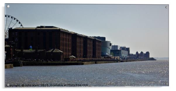 Royal Albert Dock, Liverpool Acrylic by John Wain