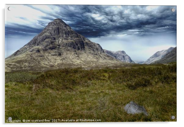 Glencoe Acrylic by jim scotland fine art