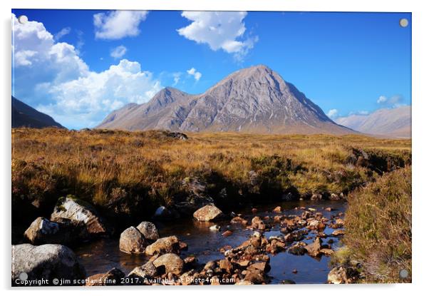 Summer time at Glencoe Acrylic by jim scotland fine art