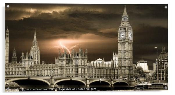 Big Ben Acrylic by jim scotland fine art