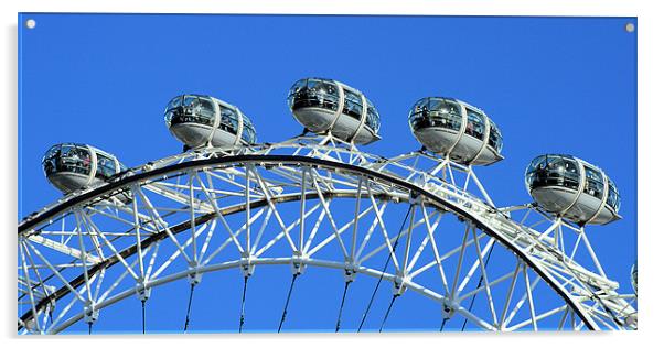 Top of London Eye Acrylic by Ruth Hallam