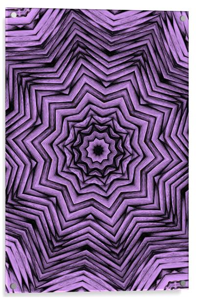 Purple abstract 5 Acrylic by Ruth Hallam