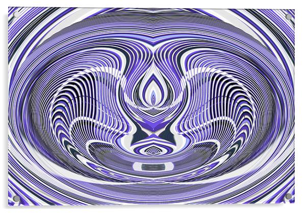 Purple abstract 3 Acrylic by Ruth Hallam