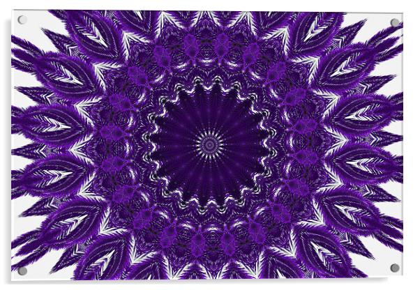 Purple abstract 2 Acrylic by Ruth Hallam