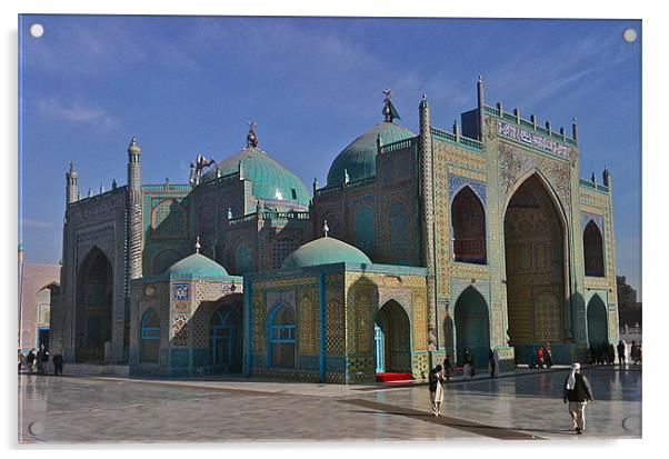 Blue Mosque, Mazar i Sharif Acrylic by Paul Hutchings 