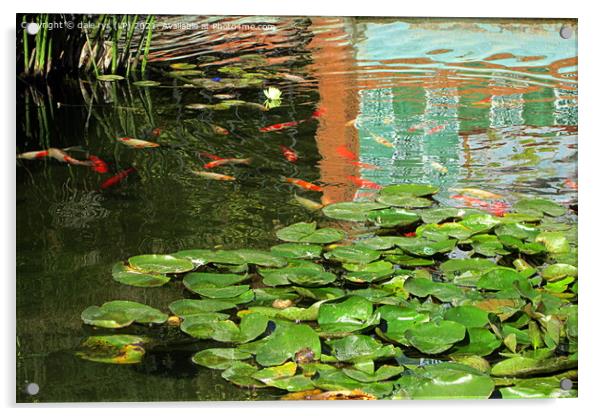 fish pond malaga spain  Acrylic by dale rys (LP)