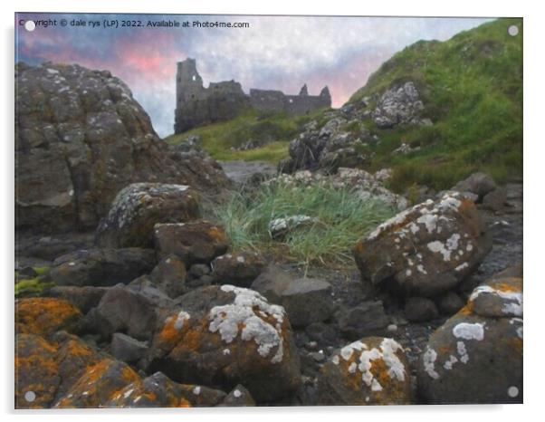 dunure castle Acrylic by dale rys (LP)