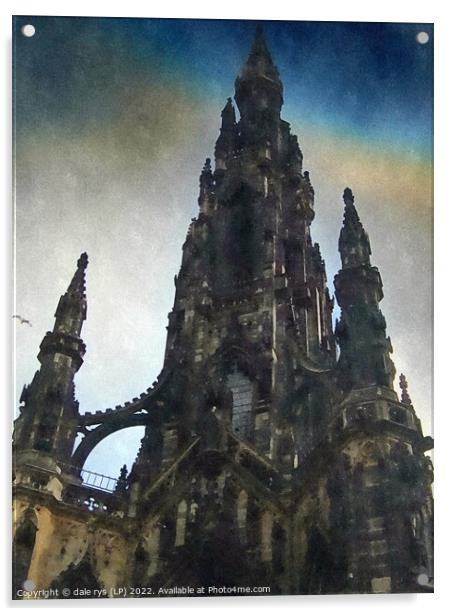 sir walter scott monument Acrylic by dale rys (LP)