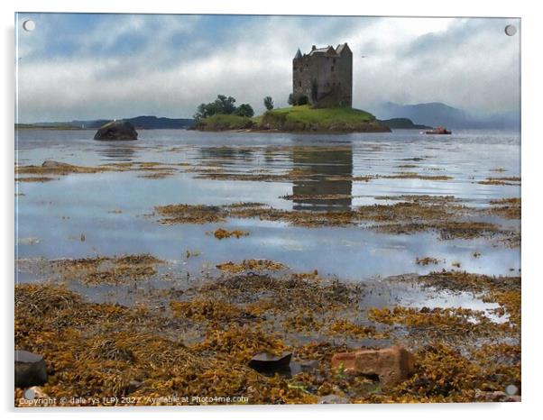 castle stalker argyll and bute Acrylic by dale rys (LP)