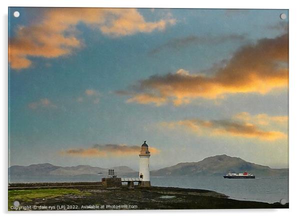 TOBERMORY MULL LIGHTHOUSE Acrylic by dale rys (LP)