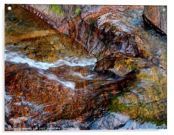 WET ROCKS.. WILD HIGHLANDS / 5 SISTERS -kintail-sc Acrylic by dale rys (LP)