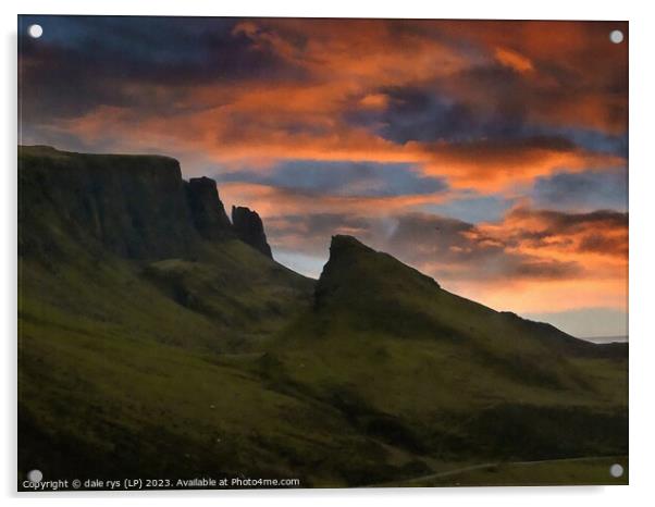 Skyward Vision: Mountain Serenaded by Clouds SKYE  Acrylic by dale rys (LP)