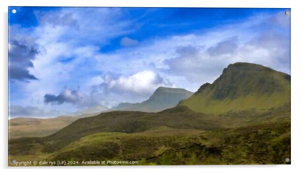 QUIRAING SKYE SCOTLAND SHEEP Acrylic by dale rys (LP)