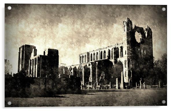 ELGIN CATHEDRAL Acrylic by dale rys (LP)