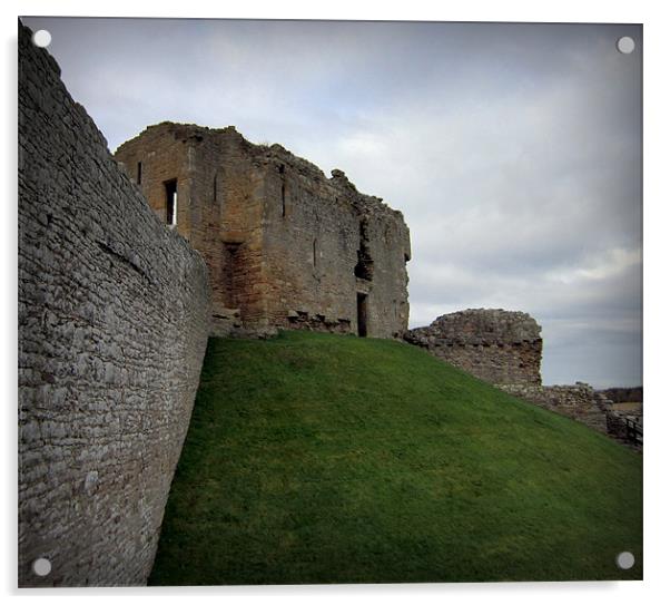 duffus castle Acrylic by dale rys (LP)