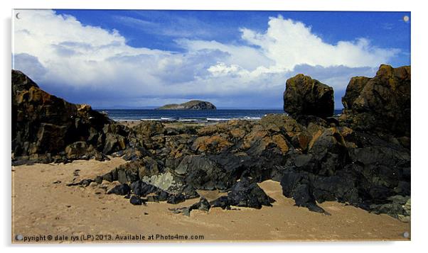 north berwick beach Acrylic by dale rys (LP)
