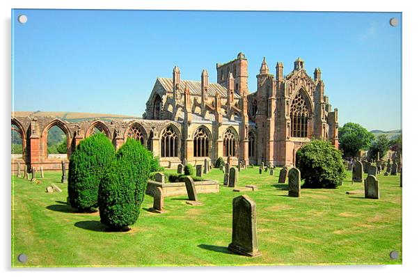  MELROSE ABBEY Acrylic by dale rys (LP)