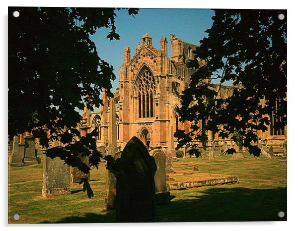  MELROSE ABBEY Acrylic by dale rys (LP)