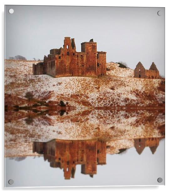  winter crichton castle Acrylic by dale rys (LP)