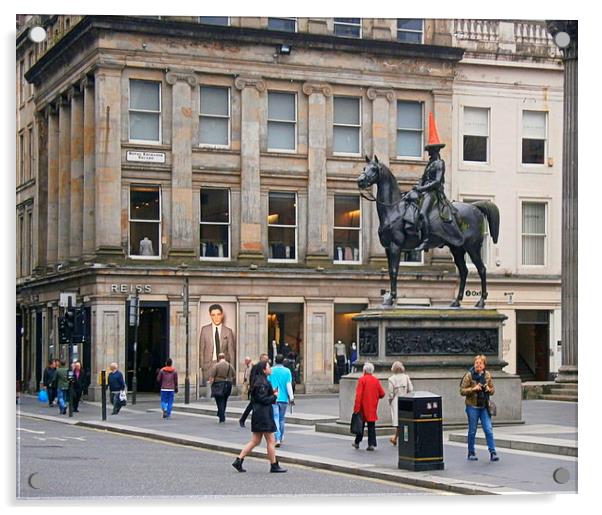  glasgow..the man with the hat Acrylic by dale rys (LP)