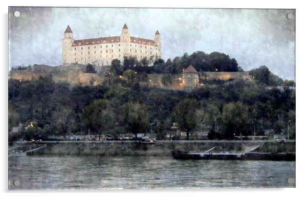  bratislava castle  Acrylic by dale rys (LP)