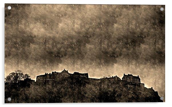  old edinburgh castle Acrylic by dale rys (LP)