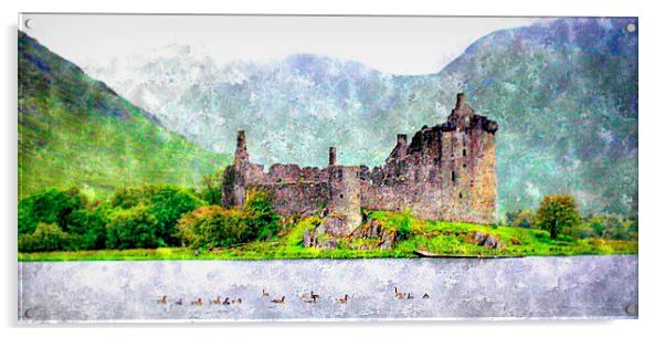 Majestic Kilchurn Castle in Scotland argyll and bu Acrylic by dale rys (LP)