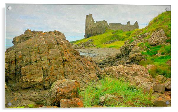  dunure castle-scotland  Acrylic by dale rys (LP)