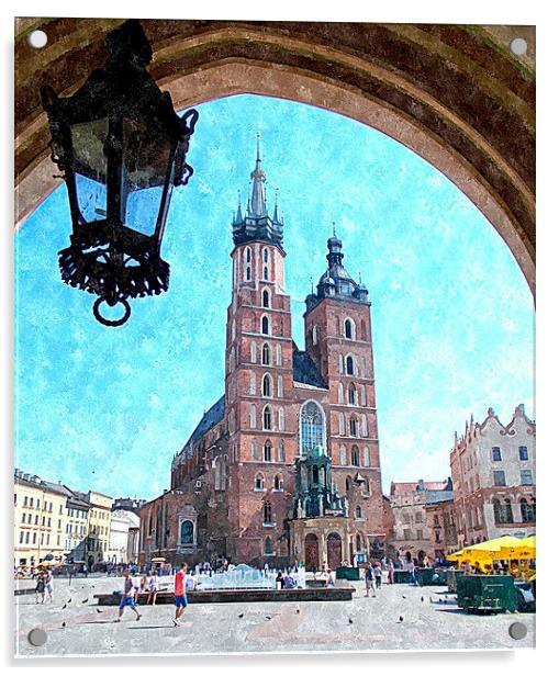  krakow-old town Acrylic by dale rys (LP)