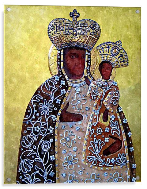  my impression - BLACK MADONNA  Acrylic by dale rys (LP)