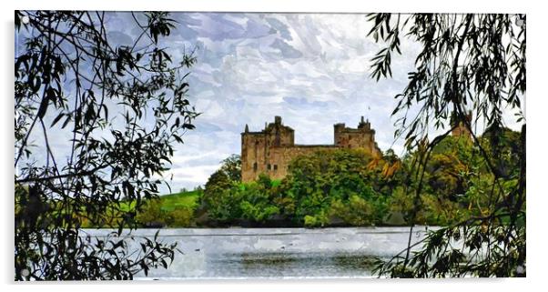 linlithgow palace  Acrylic by dale rys (LP)