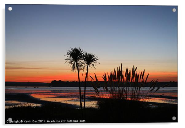 Poole Harbour Sunset Silhouette Acrylic by Kevin Cox