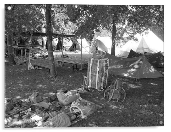 WW1 Camp Acrylic by Donna Townsend