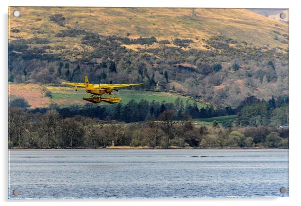 Sea Plane at Loch Lomond Acrylic by Michael Moverley